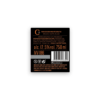 Rótulo preto do vinho: C de Cabriz Espumante Bruto Branco, 12,5% alc, 750ml, código de barras, detalhes em branco.
